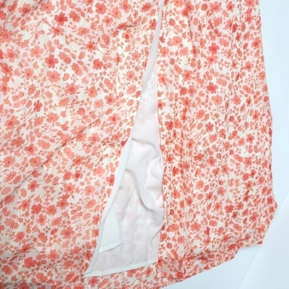 NEW Lulus Total Radiance Maxi Dress Ivory Floral Button-Front Orange Small - Picture 13 of 16